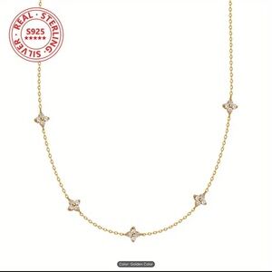 Sterling Silver Gold Star Necklace